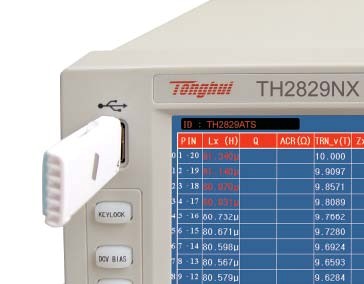 同惠TH2829AX變壓器綜合測試儀，掃描測試結果與顯示畫麵直接U盤保存